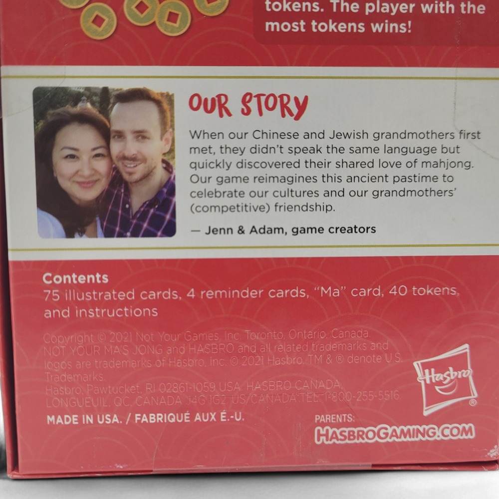 Hasbro Not Your Ma's Jong – Fast Card Game for 3–4 Players, Fun Twist on Mahjong - Picture 5 of 11